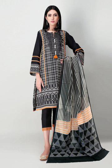 Khaadi Mb21117 Black Summer Lawn 2021